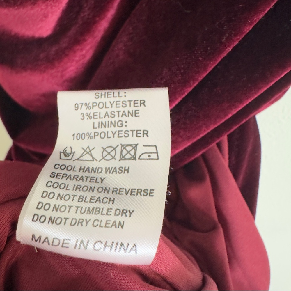 Rare London Velvet Ruched Drape Wrap Midi Dress In Berry View 6